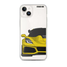 Load image into Gallery viewer, Yellow C7 Corvette Zr1 - iPhone Case