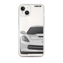 Load image into Gallery viewer, Silver C7 Corvette Stingray - iPhone Case