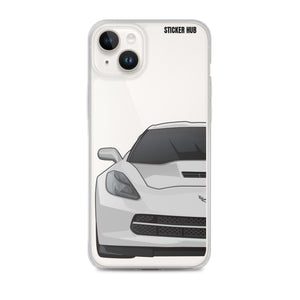 Silver C7 Corvette Stingray - iPhone Case