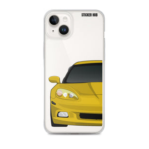 Velocity Yellow C6 Corvette - iPhone Case