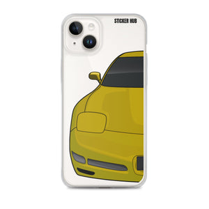 Millennium Yellow C5 Corvette Z06 - iPhone Case