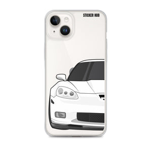 White C6 Corvette Z06 - iPhone Case