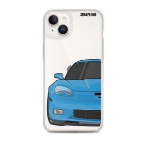 Jet Stream Blue C6 Corvette Z06 - iPhone Case