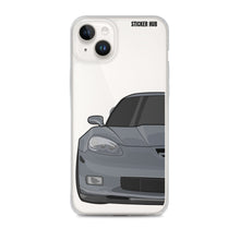 Load image into Gallery viewer, Cyber Gray C6 Corvette Z06 - iPhone Case