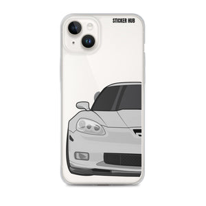 Silver C6 Corvette Z06 - iPhone Case