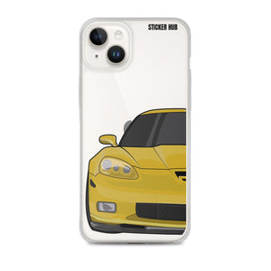 Velocity Yellow C6 Corvette Z06 - iPhone Case