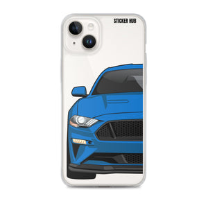 Blue 18-21 Mustang 5.0 - iPhone Case