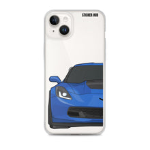 Load image into Gallery viewer, Laguna Blue C7 Corvette Z06 - iPhone Case