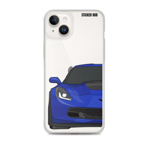 Admiral Blue C7 Corvette Z06 - iPhone Case