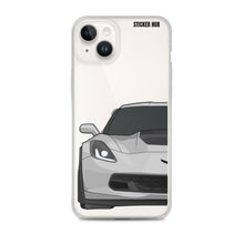 Load image into Gallery viewer, Silver C7 Corvette Z06 - iPhone Case