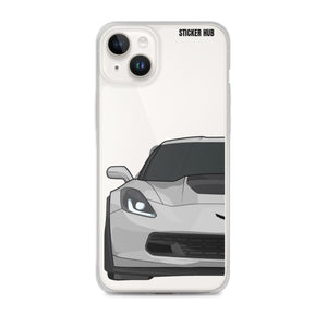 Silver C7 Corvette Z06 - iPhone Case