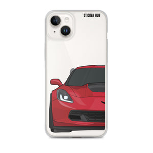 Torch Red C7 Corvette Z06 - iPhone Case