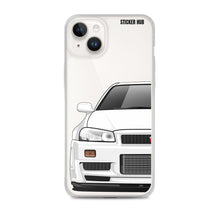 Load image into Gallery viewer, White R34 Nissan GTR - iPhone Case