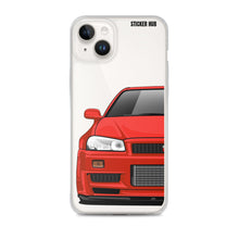 Load image into Gallery viewer, Red R34 Nissan GTR - iPhone Case