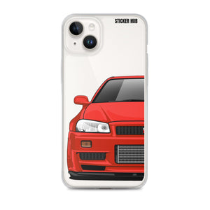 Red R34 Nissan GTR - iPhone Case