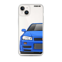 Load image into Gallery viewer, Blue R34 Nissan GTR - iPhone Case