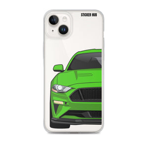 Green 18-21 Mustang 5.0 iPhone Case