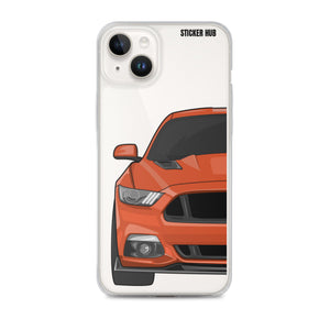 Orange 15-17 Mustang 5.0 - iPhone Case