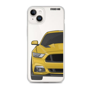 Yellow 15-17 Mustang 5.0 - iPhone Case