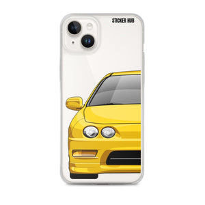 Yellow Acura Integra - iPhone Case