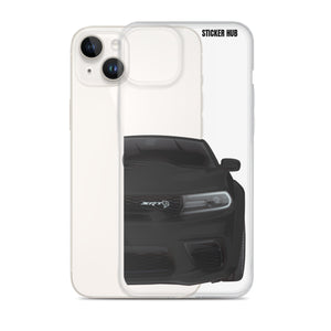 Black Charger Hellcat (Widebody) - iPhone Case