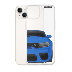 Blue Charger Hellcat (Widebody) - iPhone Case