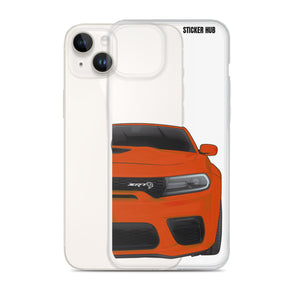 Orange Charger Hellcat (Widebody) - iPhone Case