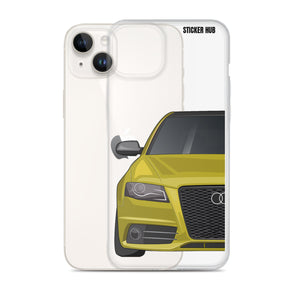 Yellow B8 Audi S4 - iPhone Case