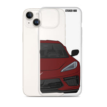 Load image into Gallery viewer, Long Beach Red C8 Corvette - iPhone Case