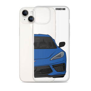 Elkhart Blue C8 Corvette - iPhone Case