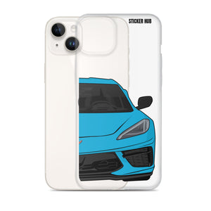 Rapid Blue C8 Corvette - iPhone Case