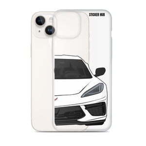 White C8 Corvette - iPhone Case