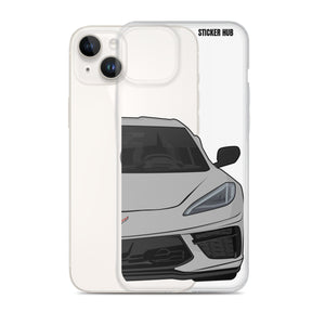 Silver C8 Corvette - iPhone Case