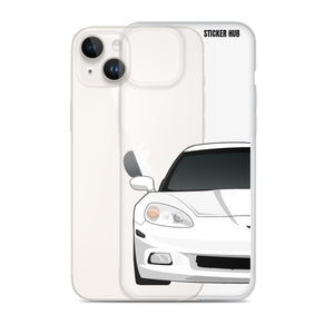 White C6 Corvette - iPhone Case