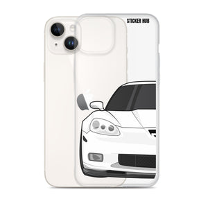 White C6 Corvette Z06 - iPhone Case