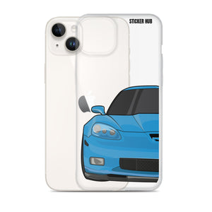 Jet Stream Blue C6 Corvette Z06 - iPhone Case