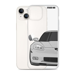 Silver C6 Corvette Z06 - iPhone Case