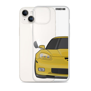 Velocity Yellow C6 Corvette Z06 - iPhone Case