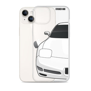 White C5 Corvette Z06 - iPhone Case