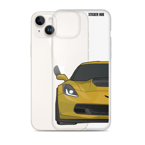 Corvette Racing Yellow C7 Corvette Z06 - iPhone Case