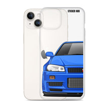 Load image into Gallery viewer, Blue R34 Nissan GTR - iPhone Case