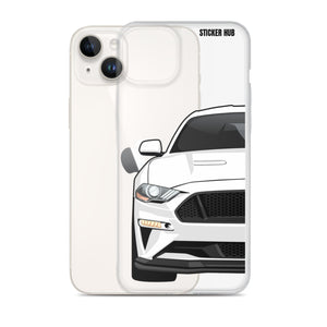 White 18-21 Mustang 5.0 - iPhone Case