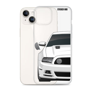 White 13-14 Mustang 5.0 - iPhone Case