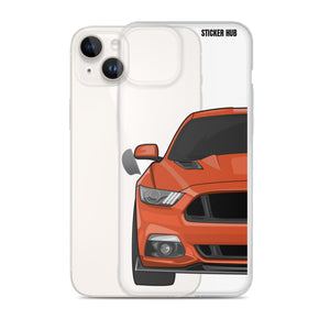 Orange 15-17 Mustang 5.0 - iPhone Case