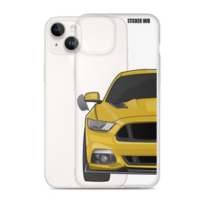 Yellow 15-17 Mustang 5.0 - iPhone Case