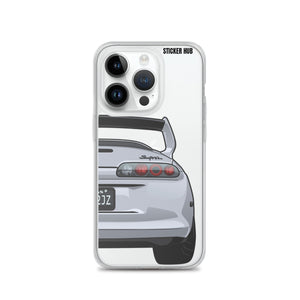 Silver Toyota Supra - iPhone Case