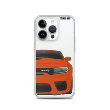 Load image into Gallery viewer, Orange Charger Hellcat (Widebody) - iPhone Case