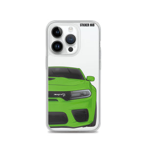 Green Charger Hellcat (Widebody) - iPhone Case