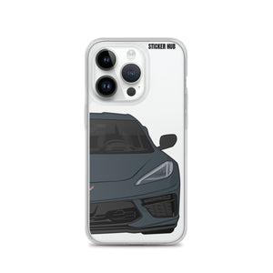 Shadow Gray C8 Corvette - iPhone Case