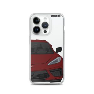 Long Beach Red C8 Corvette - iPhone Case